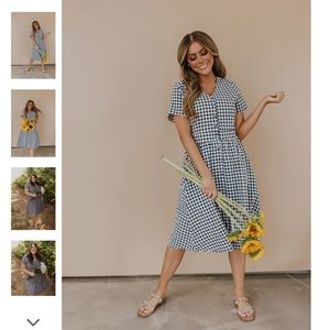 Black and White Gingham Dress